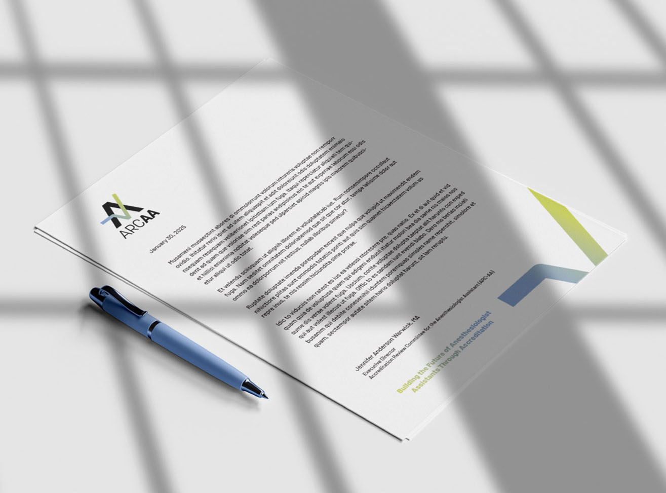 Arc-Aa Letterhead