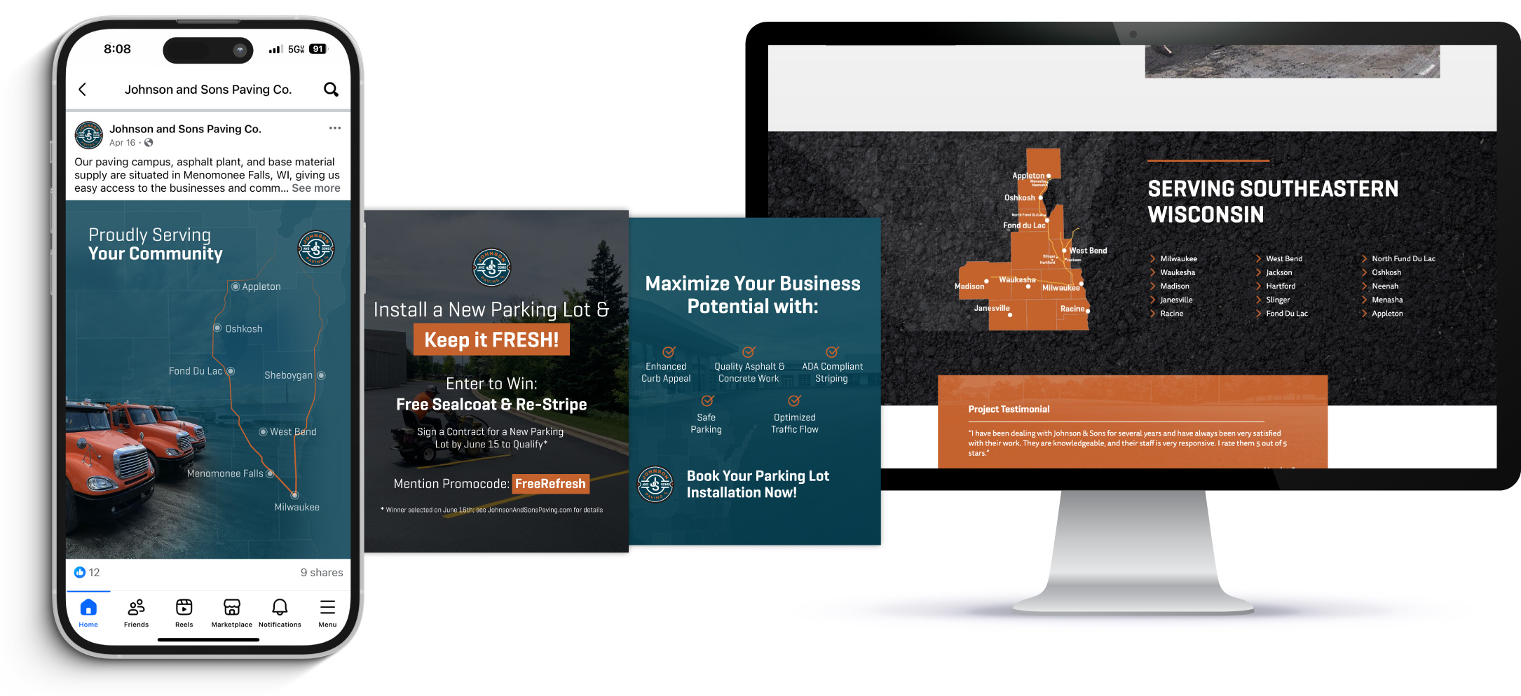 Social Media Posts For Johnson And Sons Campaign