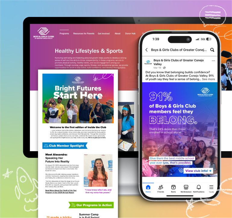 Tailored Content For Boys And Girls Club Website Tailored Content For Boys And Girls Club Website