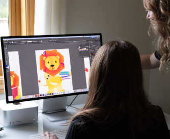 Kelsey Working On Rory The Lion Character Kelsey Working On Rory The Lion Character