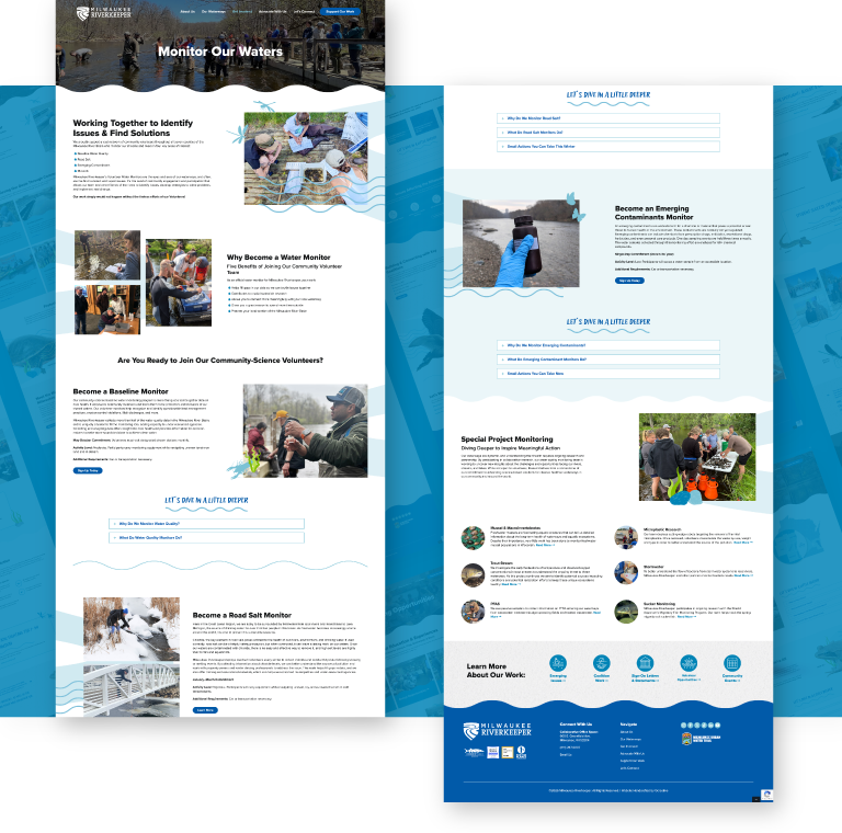 Custom Web Design For Milwaukee Riverkeeper Custom Web Design For Milwaukee Riverkeeper