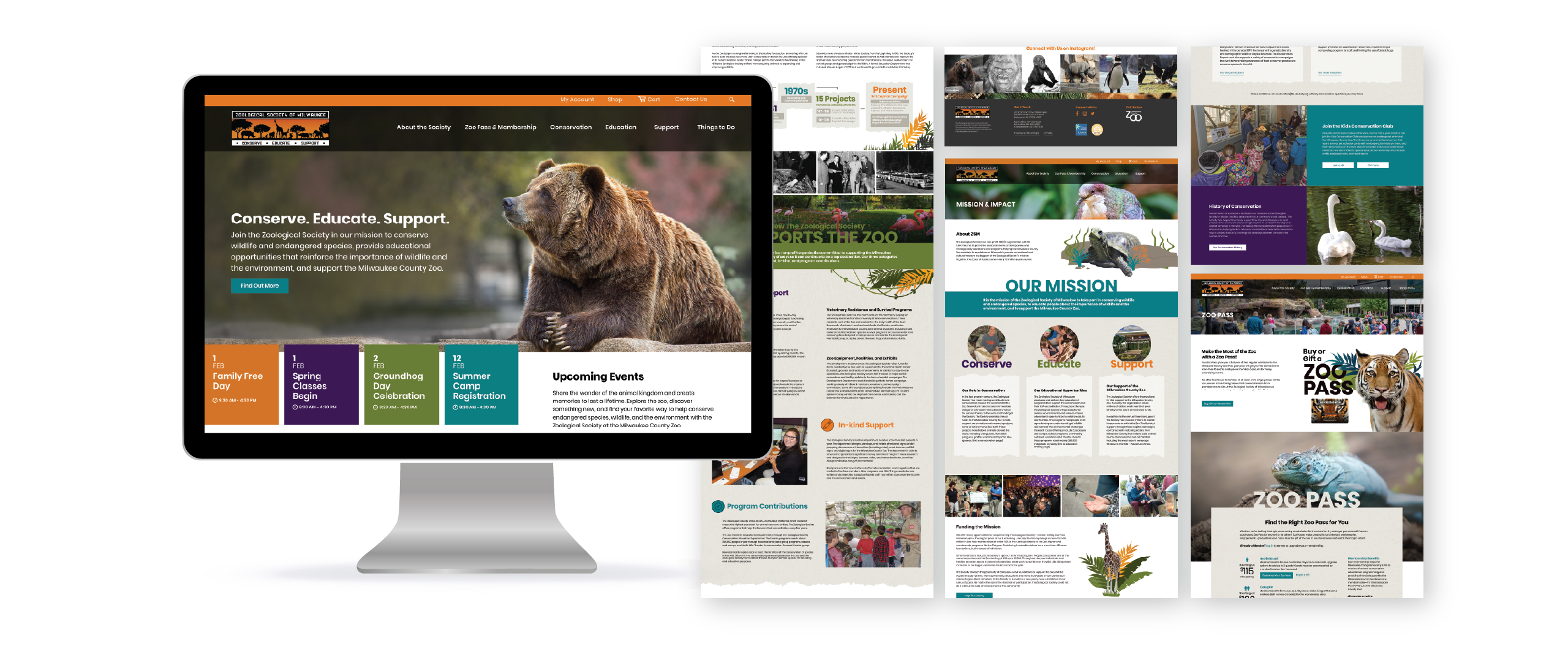Zoological Society Of Milwaukee Website Across Multiple Displays Zoological Society Of Milwaukee Website Across Multiple Displays