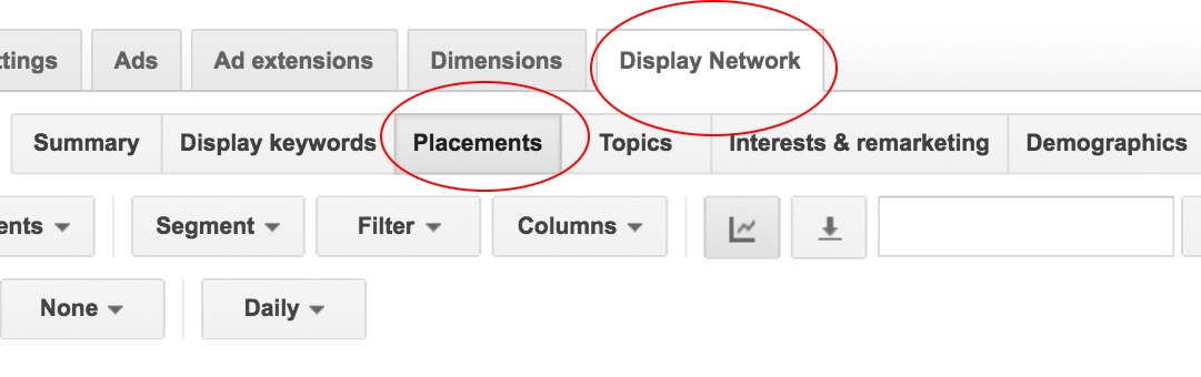 Display Placementsb