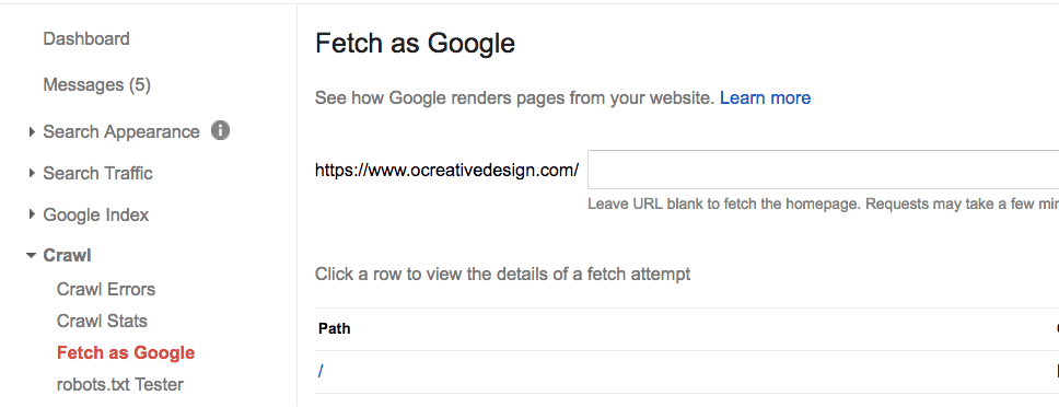 Crawl-Fetch-As-Google Google Site Map Fetch