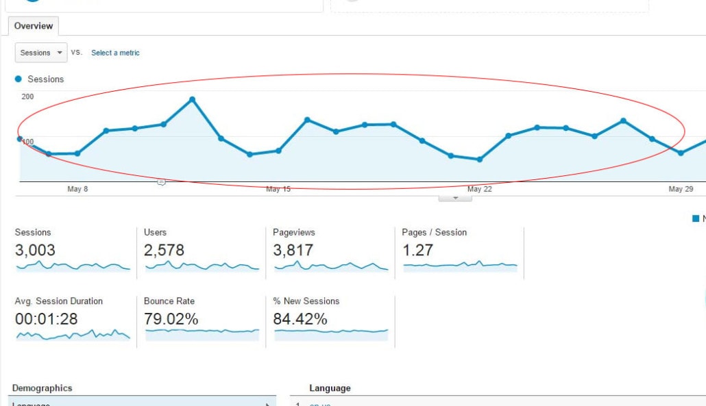 Reading Graph Google Analytics 